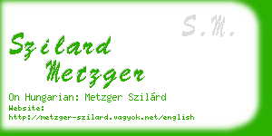 szilard metzger business card